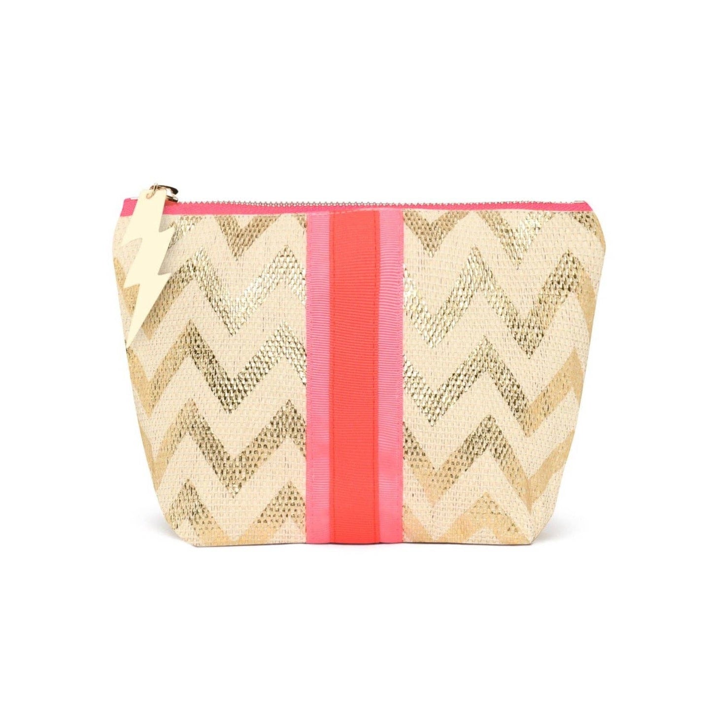 Small Gold Zig Zag Bag