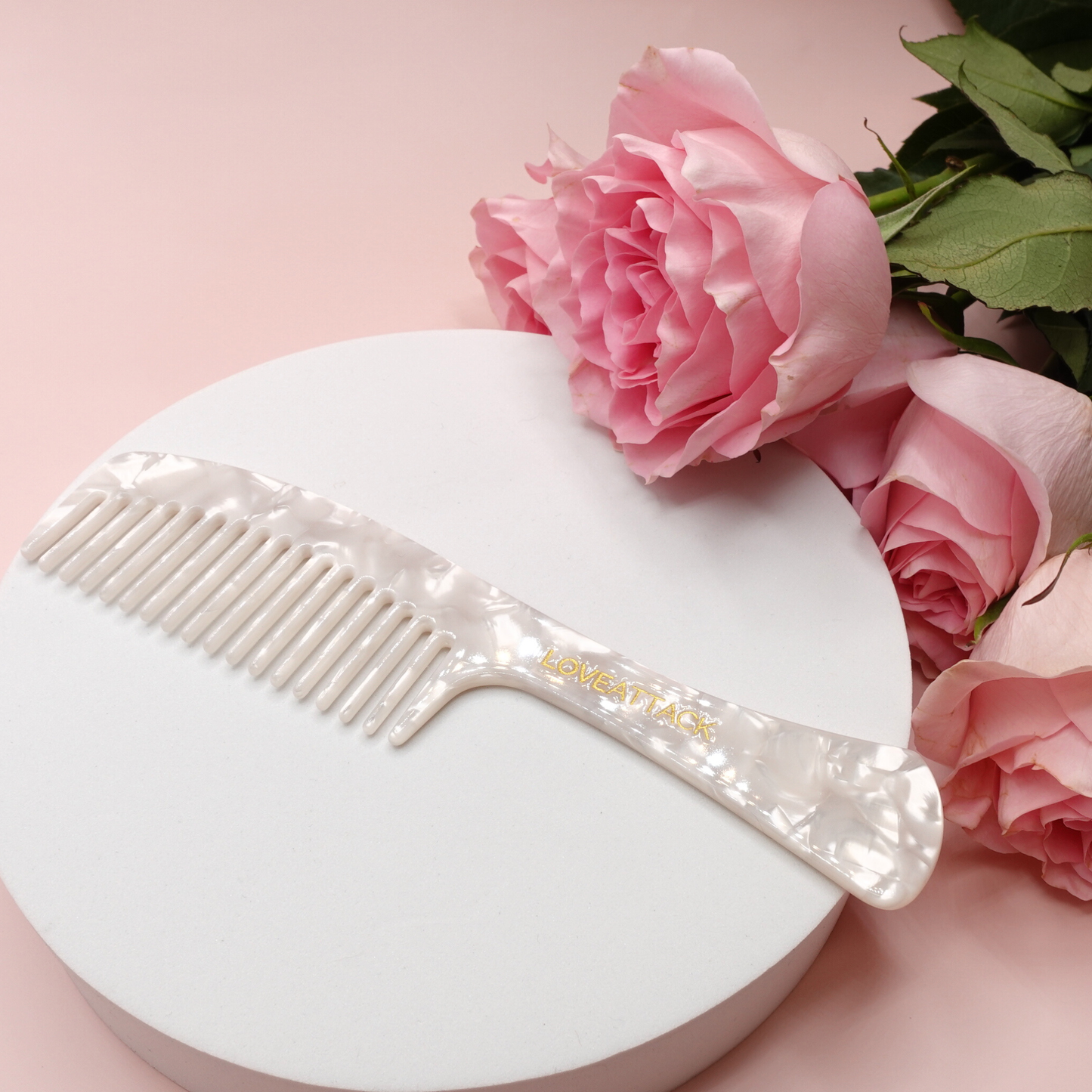 Long Handled Wide Tooth Cellulose Acetate Hair Combs