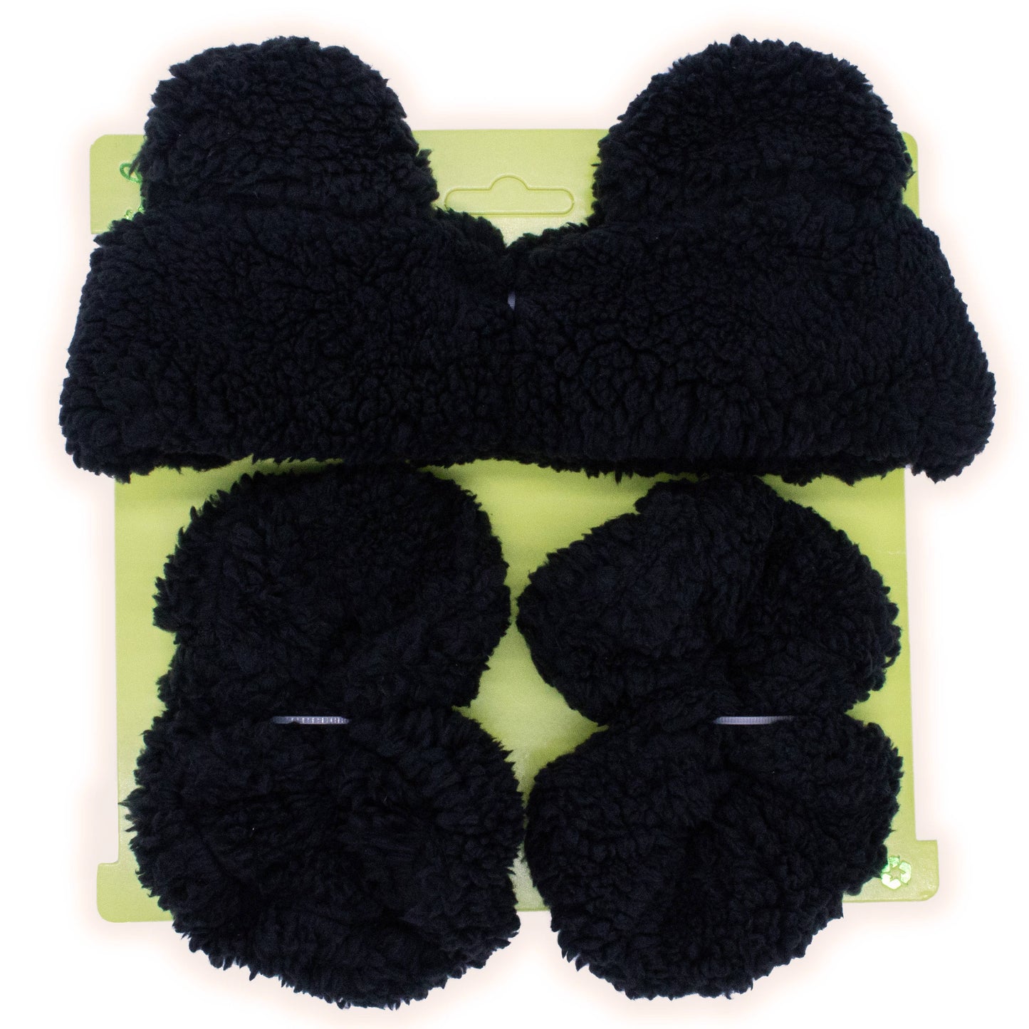 Teddy Bear Ear Spa Headband and Scrunchie Wristbands
