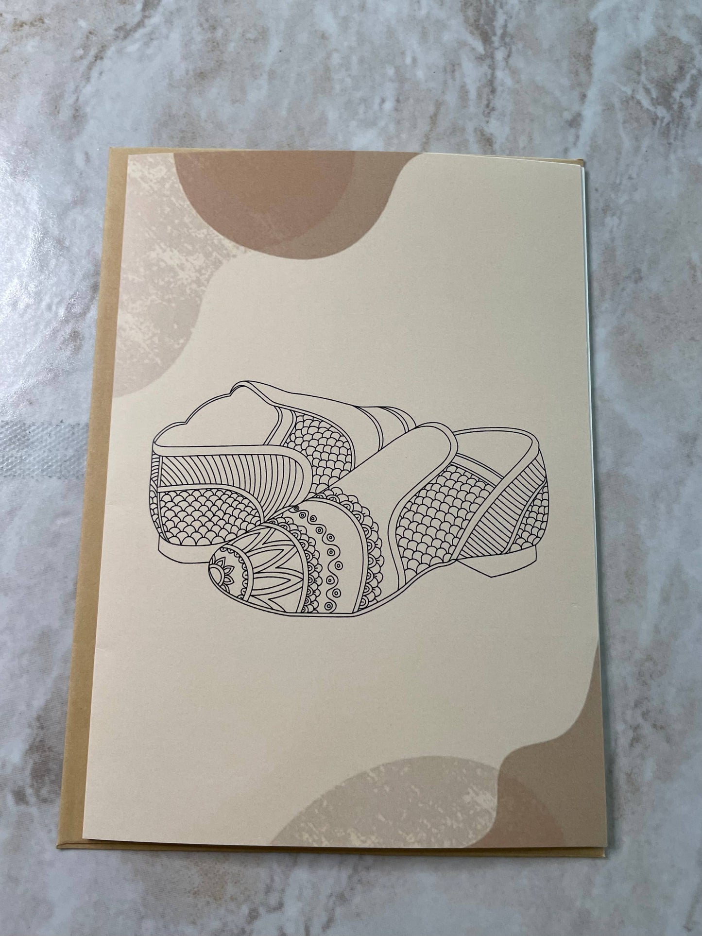 Denali & Co. Dance Shoes Greeting Cards: Sneaker Greens/Pink