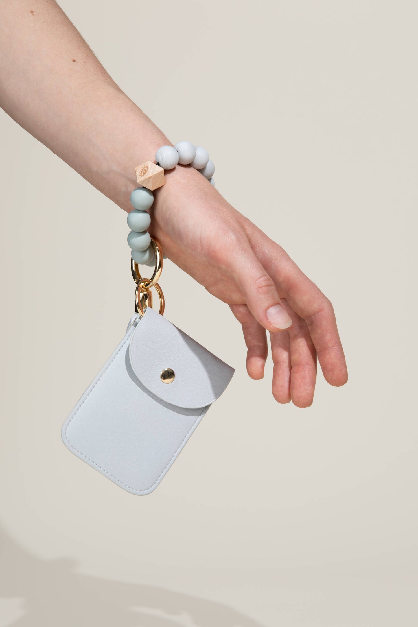 Silicone Bracelet Card & Coin Purse - Keychain Wallet (Laura