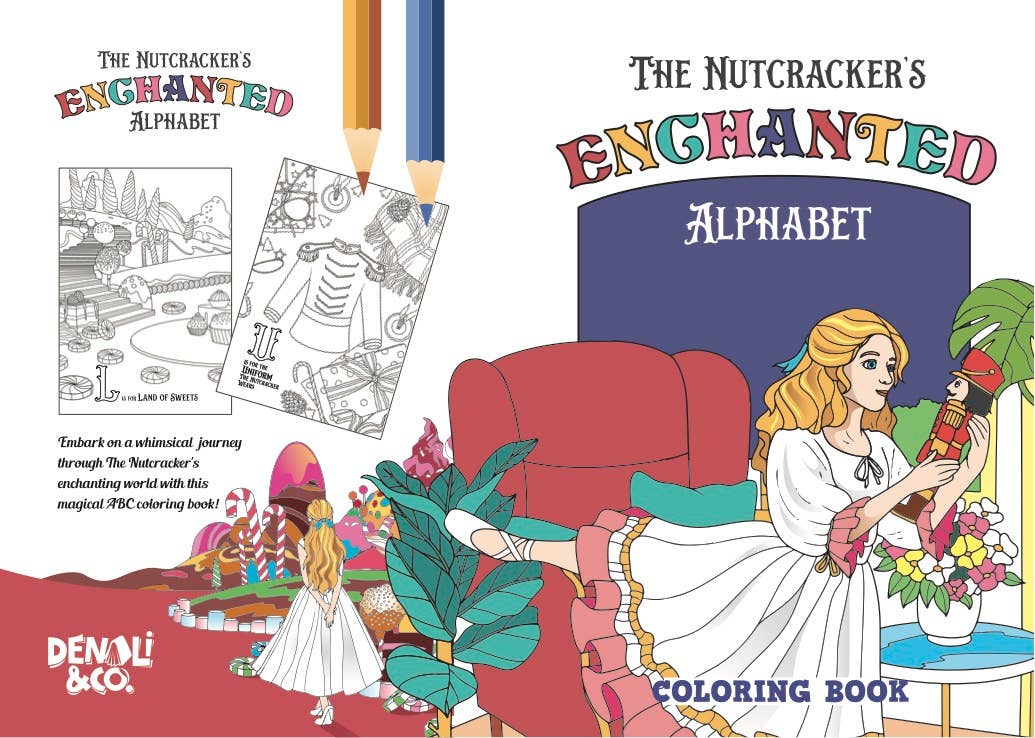 Nutcracker's Enchanted Alphabet Christmas Coloring Book