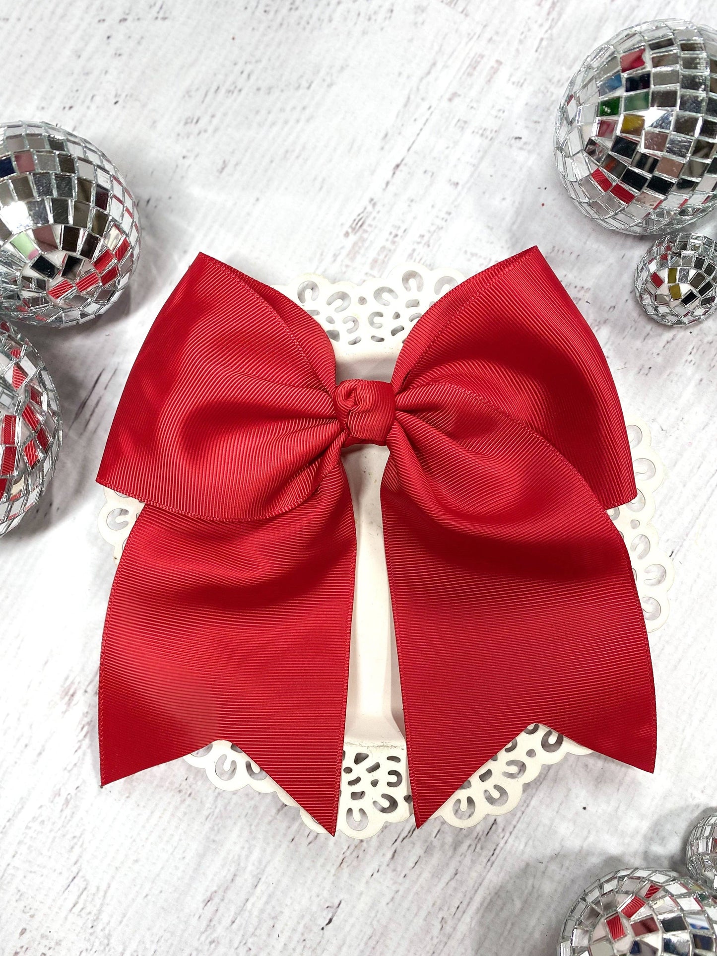 7" Cheer Bow on Pony-O (The Hair Bow Company)