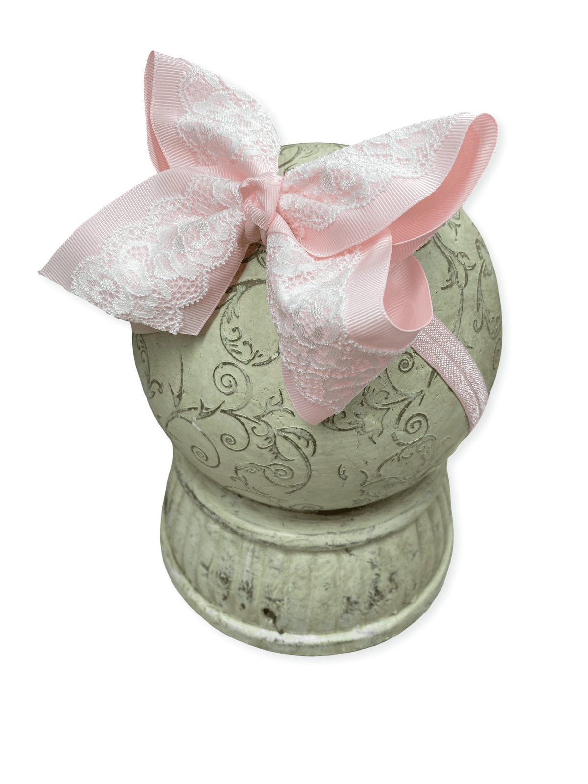 4.5" Chantilly Lace Two-Tone Hair Bow | Clip or Headband