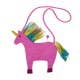 Felted Unicorn Shape Cross-body Bag: Pink