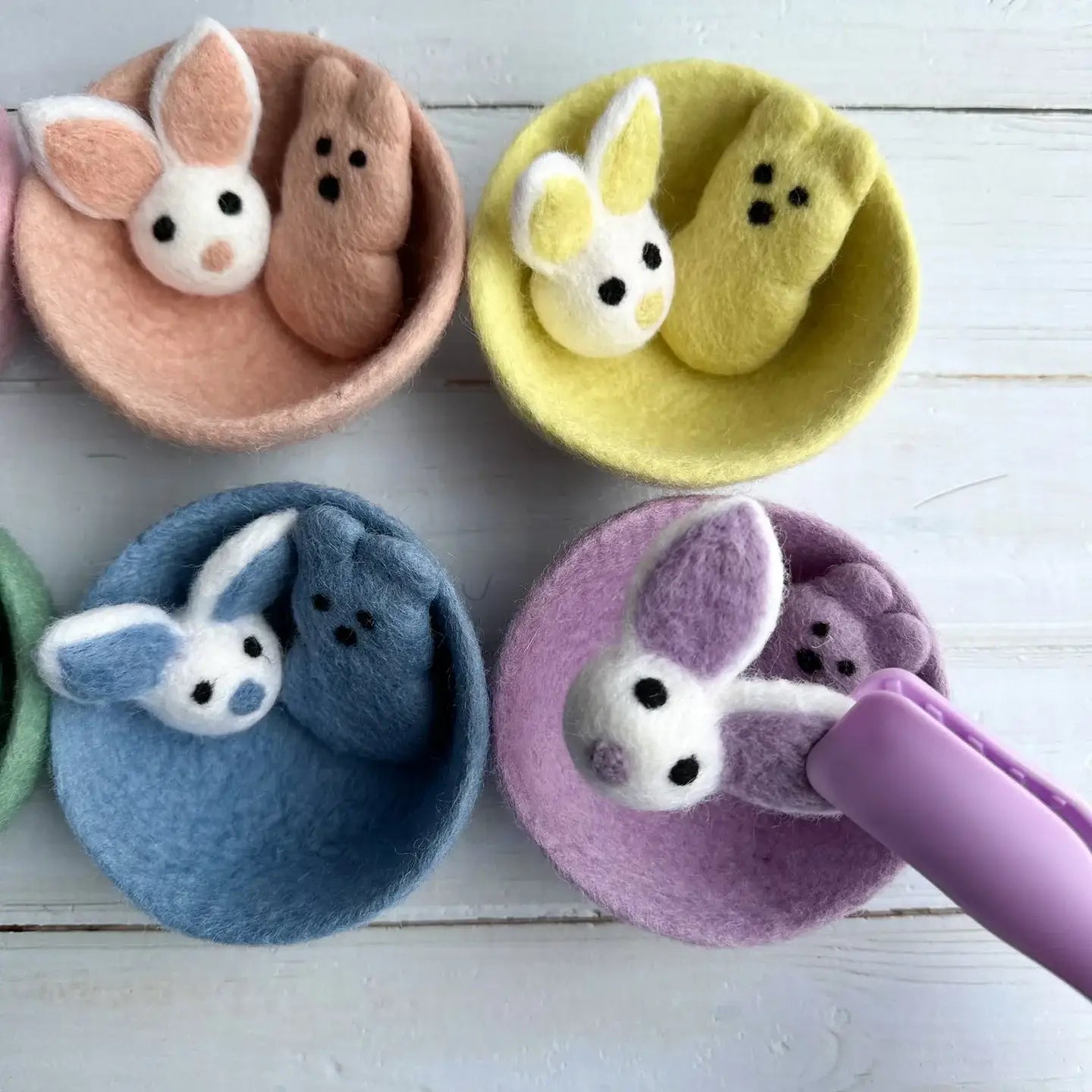 Felted Classic Easter Bowls - Set Of Six