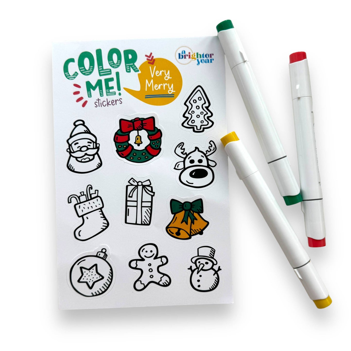 Color Your Own Very Merry Quality Sticker for Kids & Baby