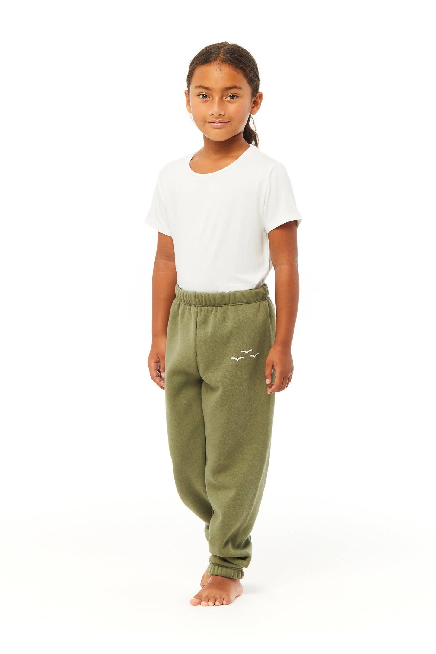 Niki kids fleece sweatpants in olive