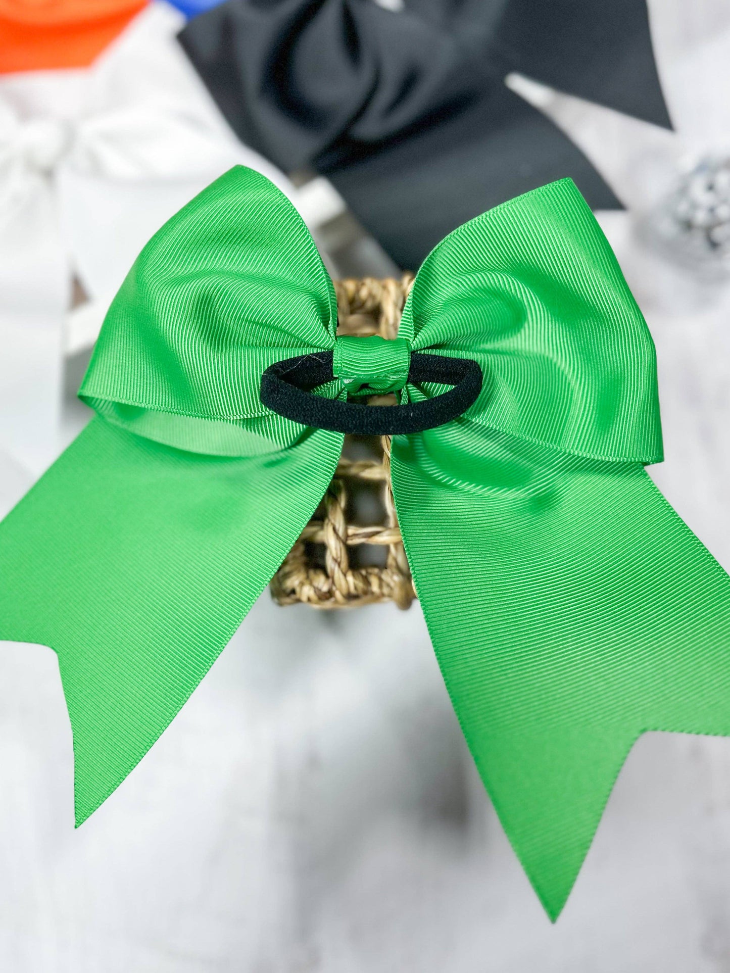 7" Cheer Bow on Pony-O (The Hair Bow Company)