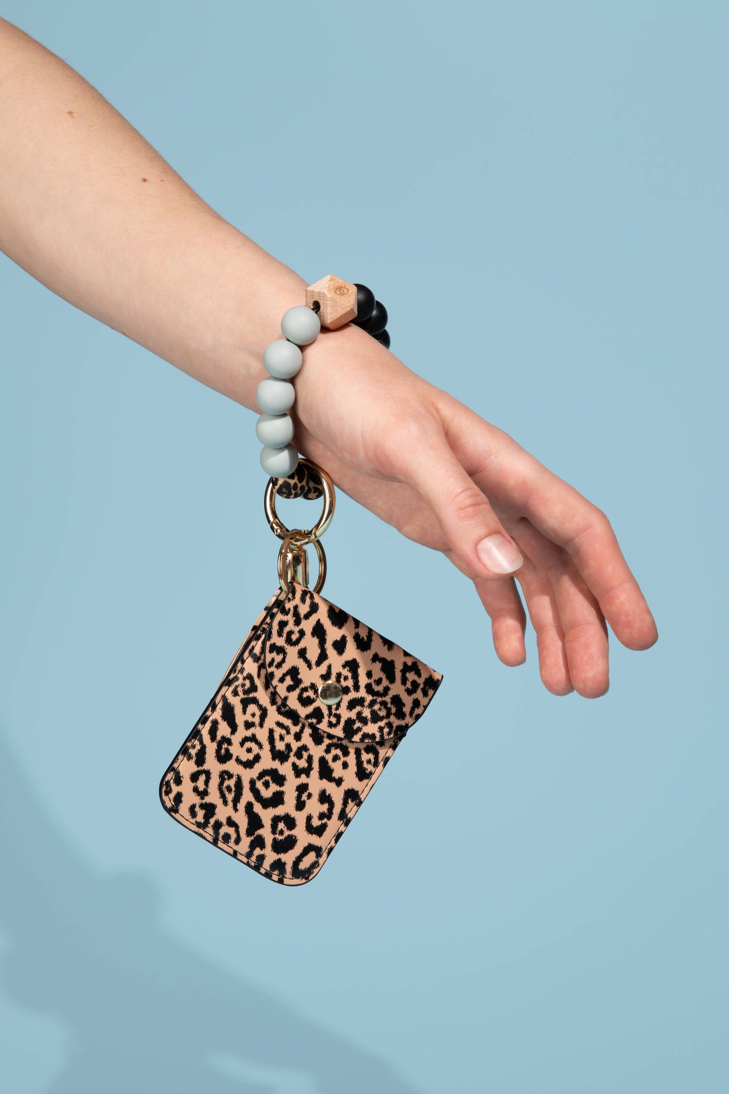 Silicone Bracelet Card & Coin Purse - Keychain Wallet (Laura