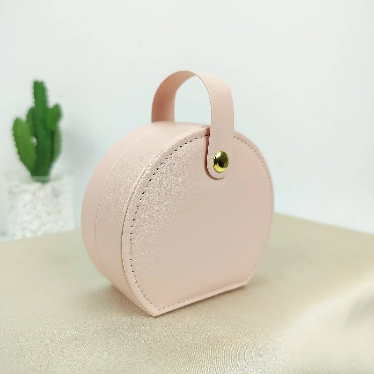 Vegan Leather Mini Portable Jewelry Storage Gifts Box