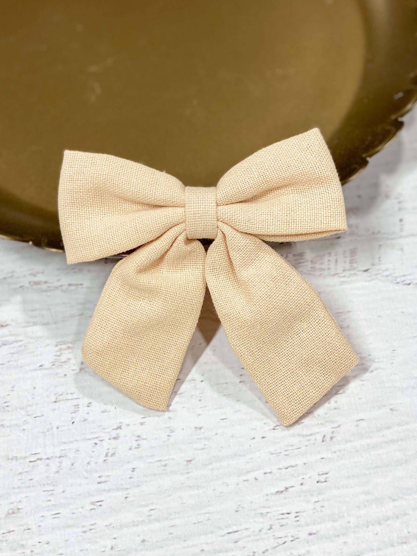 4" Linen Fabric Bows (The Hair Bow Company)