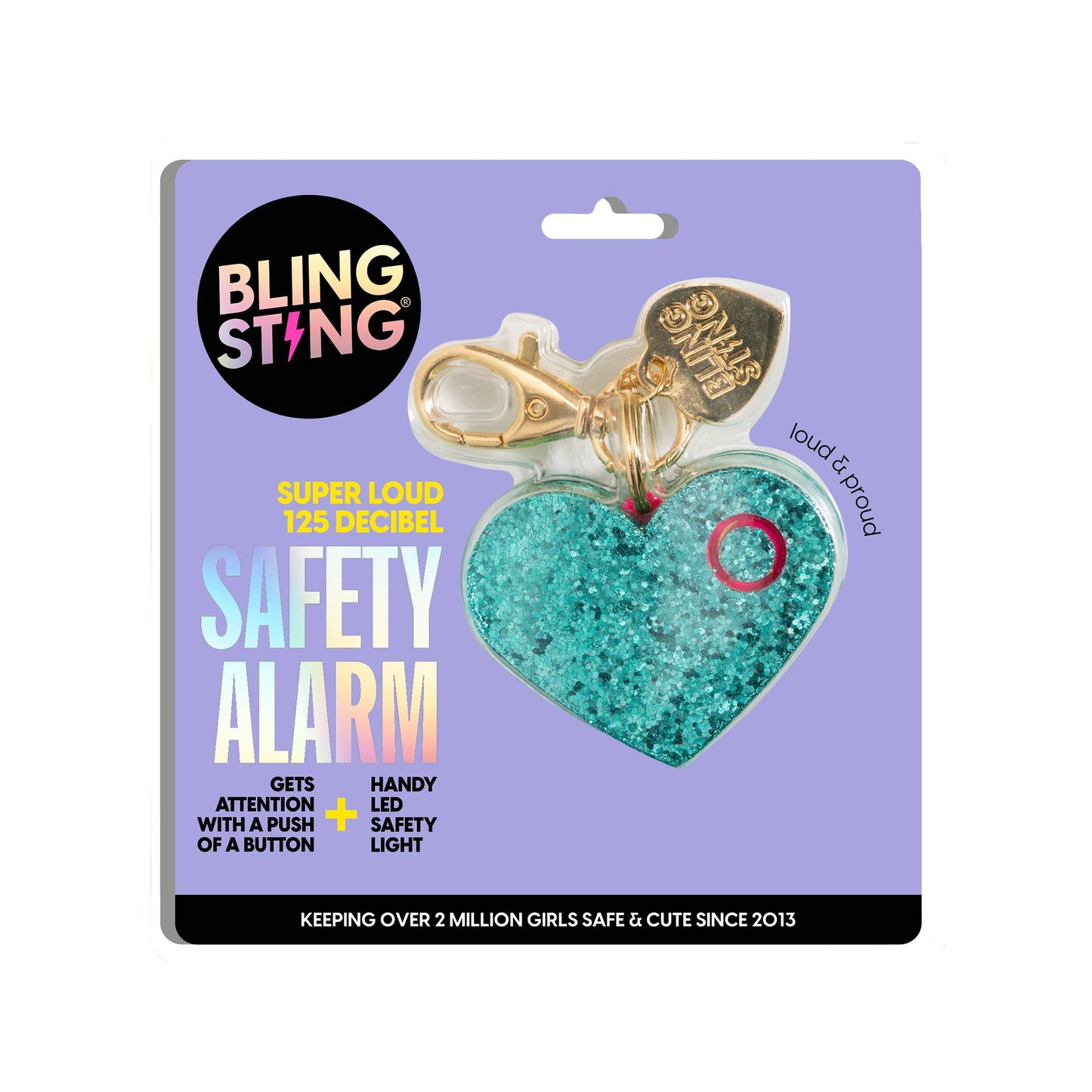 Sparkle Heart Personal Safety Alarm (Bling Sting)