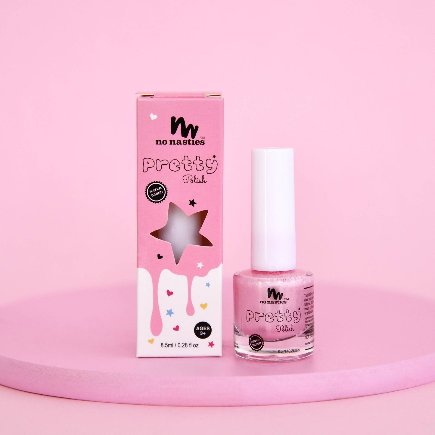 Pastel Pink Water-Based, Peelable Nail Polish for Kids - 8.5