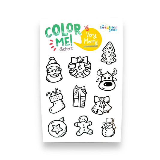Color Your Own Very Merry Quality Sticker for Kids & Baby