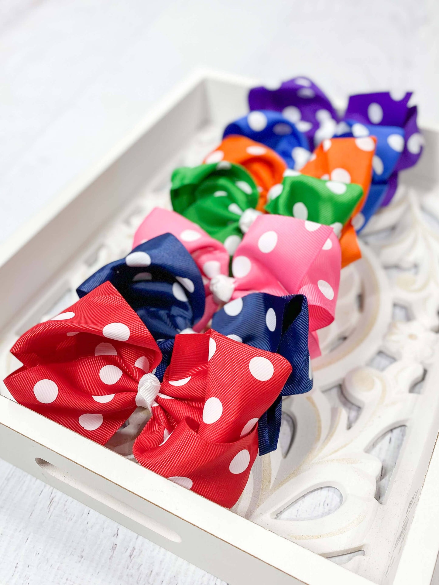 4.5" Classic Oversize Polka Dot Bow (The Hair Bow Company)