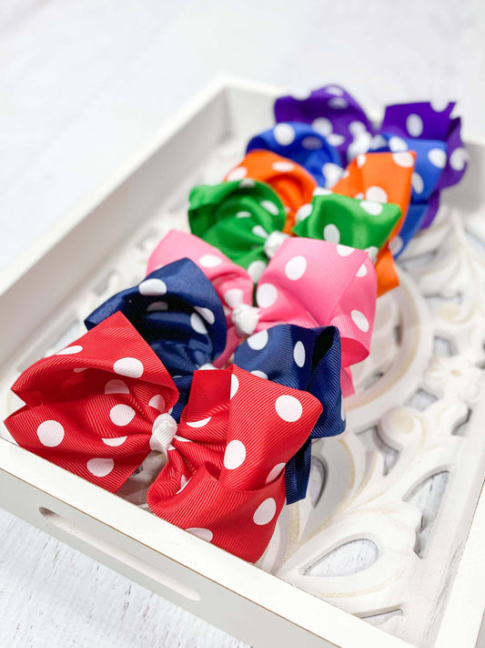 4.5" Classic Oversize Polka Dot Bow (The Hair Bow Company)