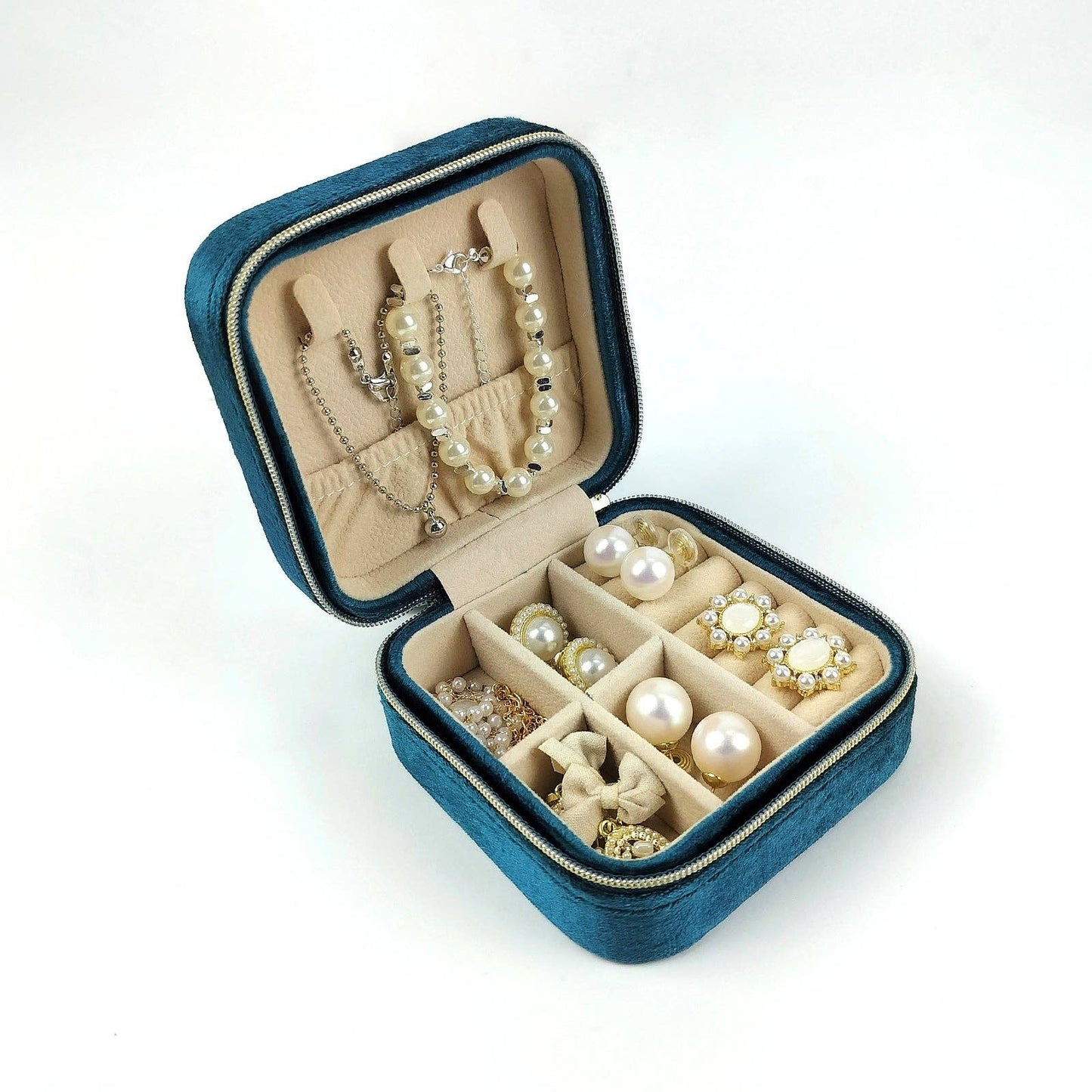 Travel Portable flannel Ring Jewelry Storage Case Gift Box