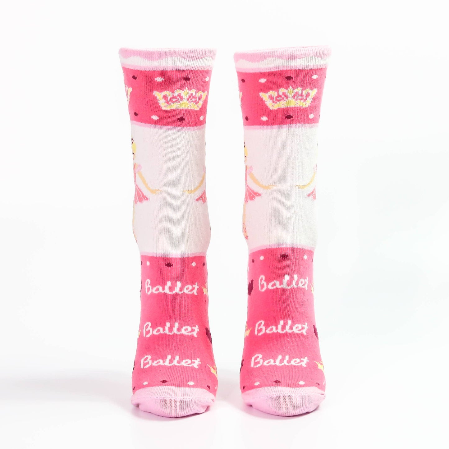 Sugar Plum Fairy Ballerina I love Ballet Pink Socks