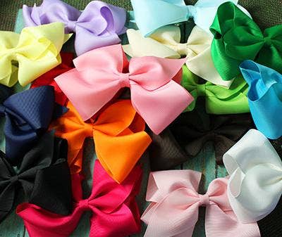 5.5" Classic Oversized Bow on French Clip (The Hair Bow Company)