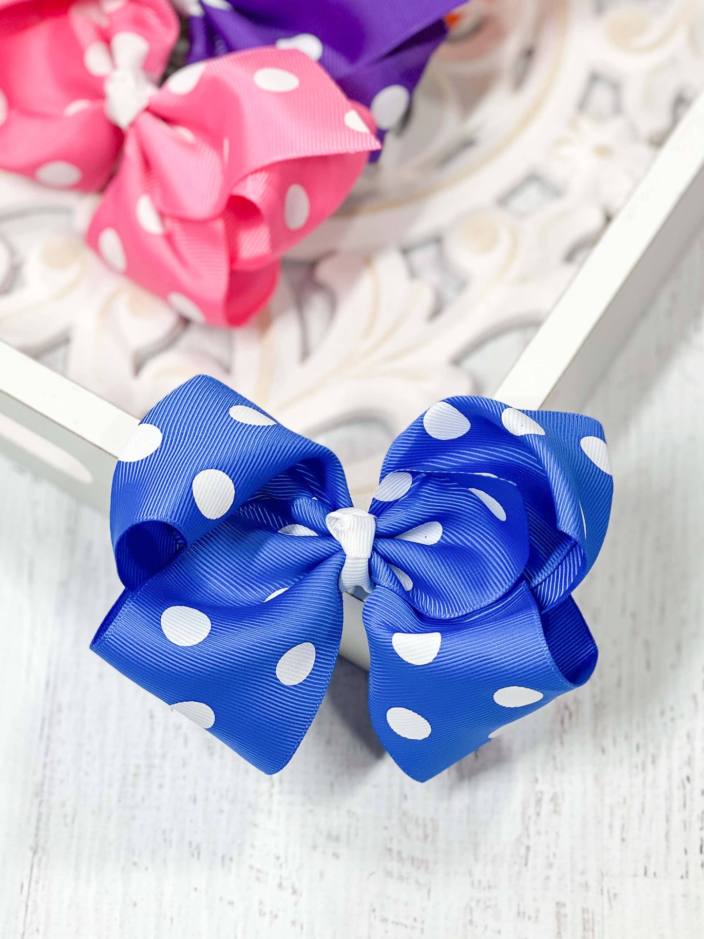 4.5" Classic Oversize Polka Dot Bow (The Hair Bow Company)