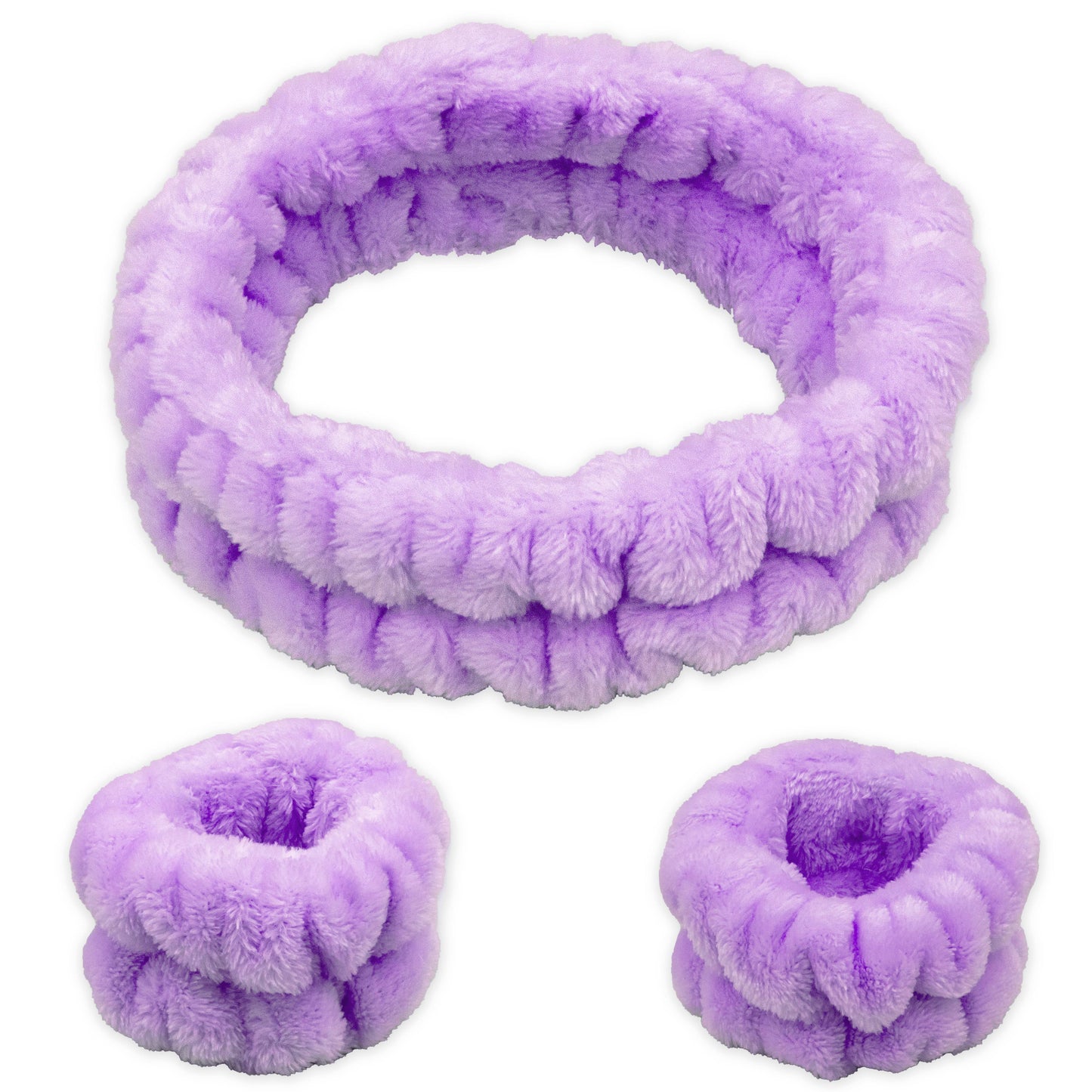 Face Washing Spa Headband and Wristband Set