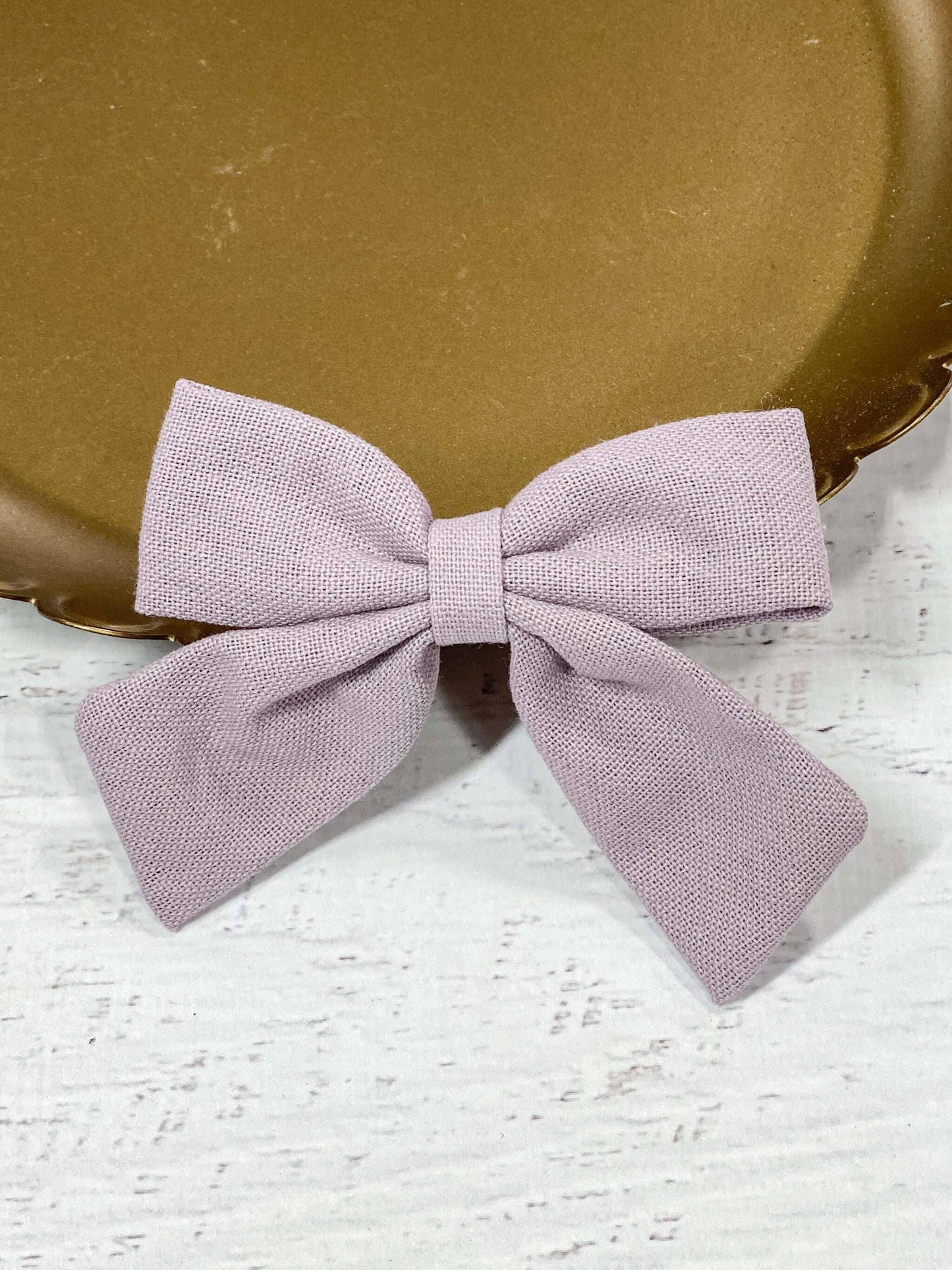 4" Linen Fabric Bows (The Hair Bow Company)