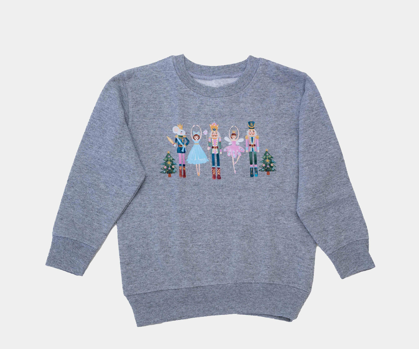 Nutcracker Whimsical Toddler & Youth Sweatshirt: Grey / Youth Medium
