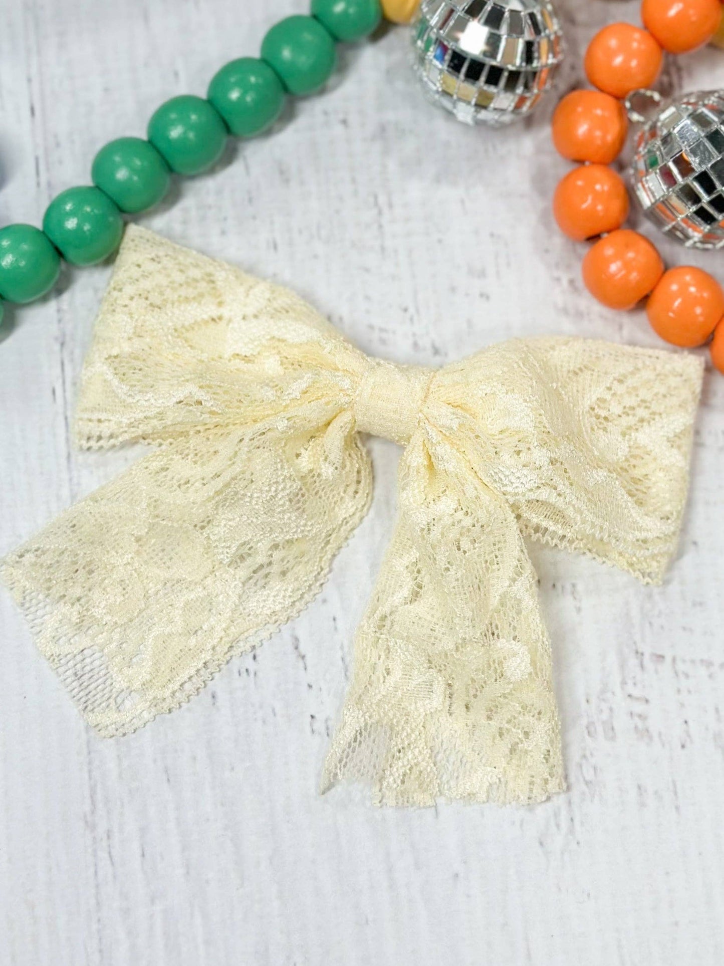 4" Lace Hair Bow (The Hair Bow Company)