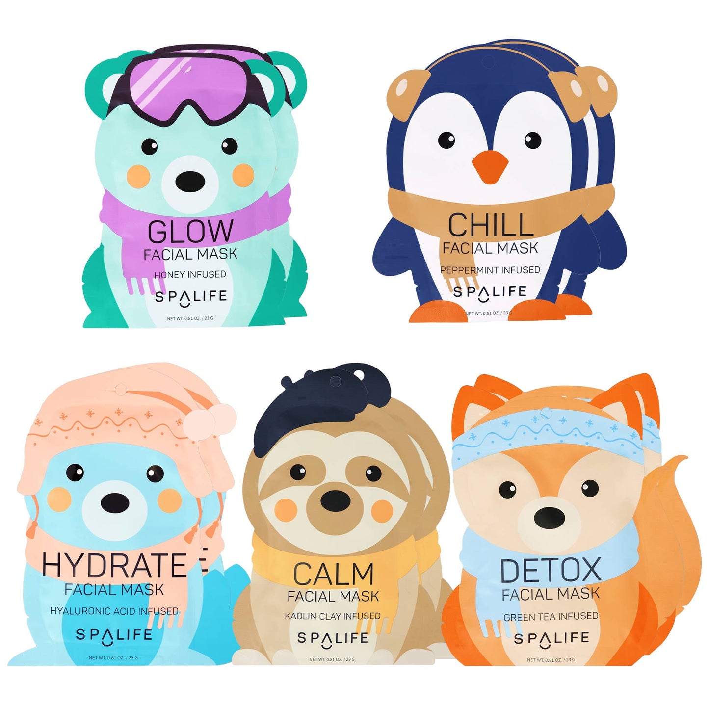 Holiday Snow Buddies Assorted Facial Masks
