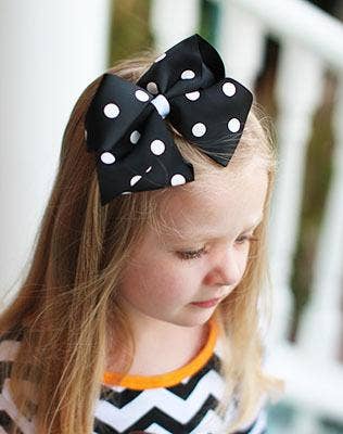 4.5" Classic Oversize Polka Dot Bow (The Hair Bow Company)