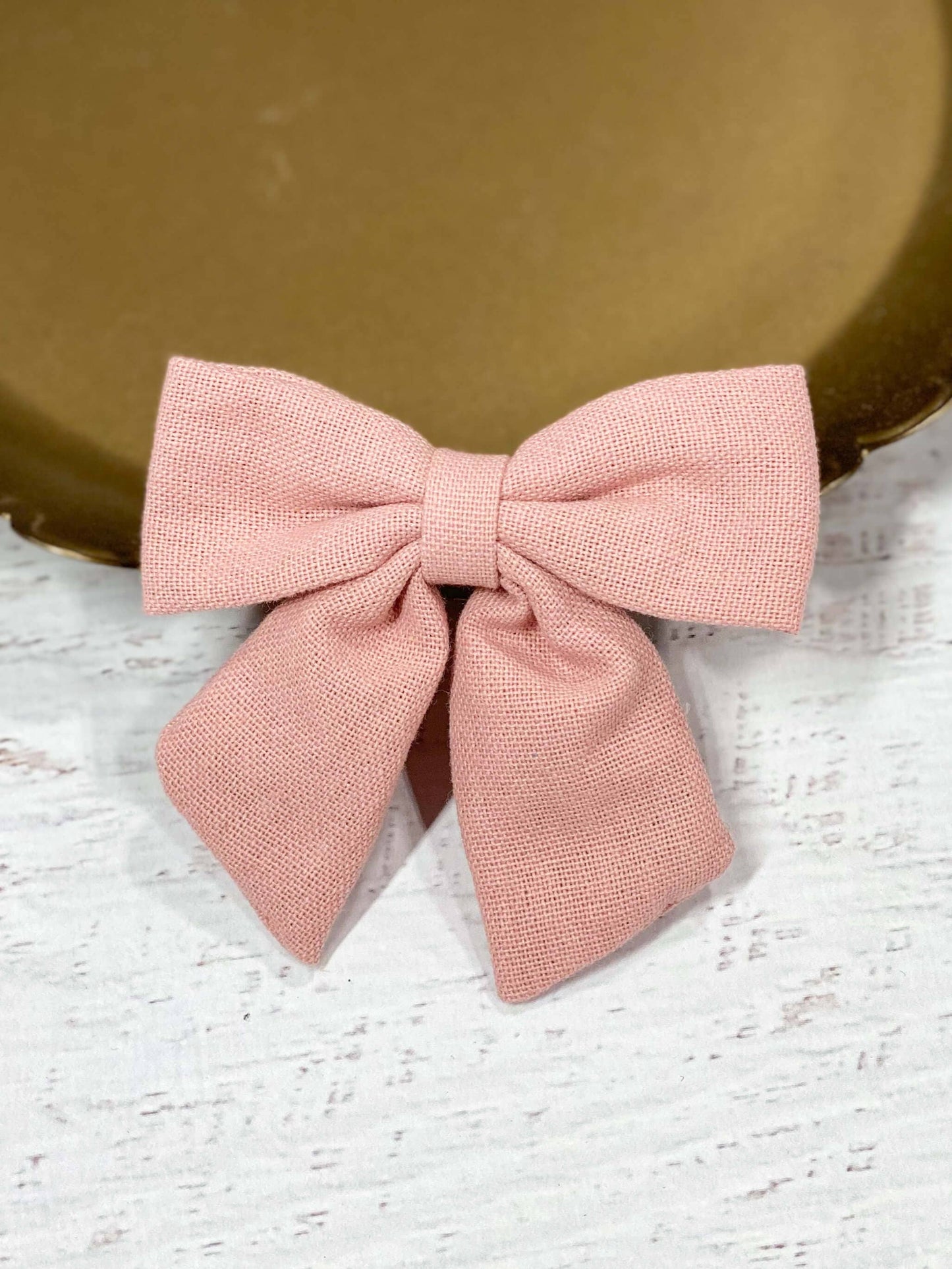 4" Linen Fabric Bows (The Hair Bow Company)