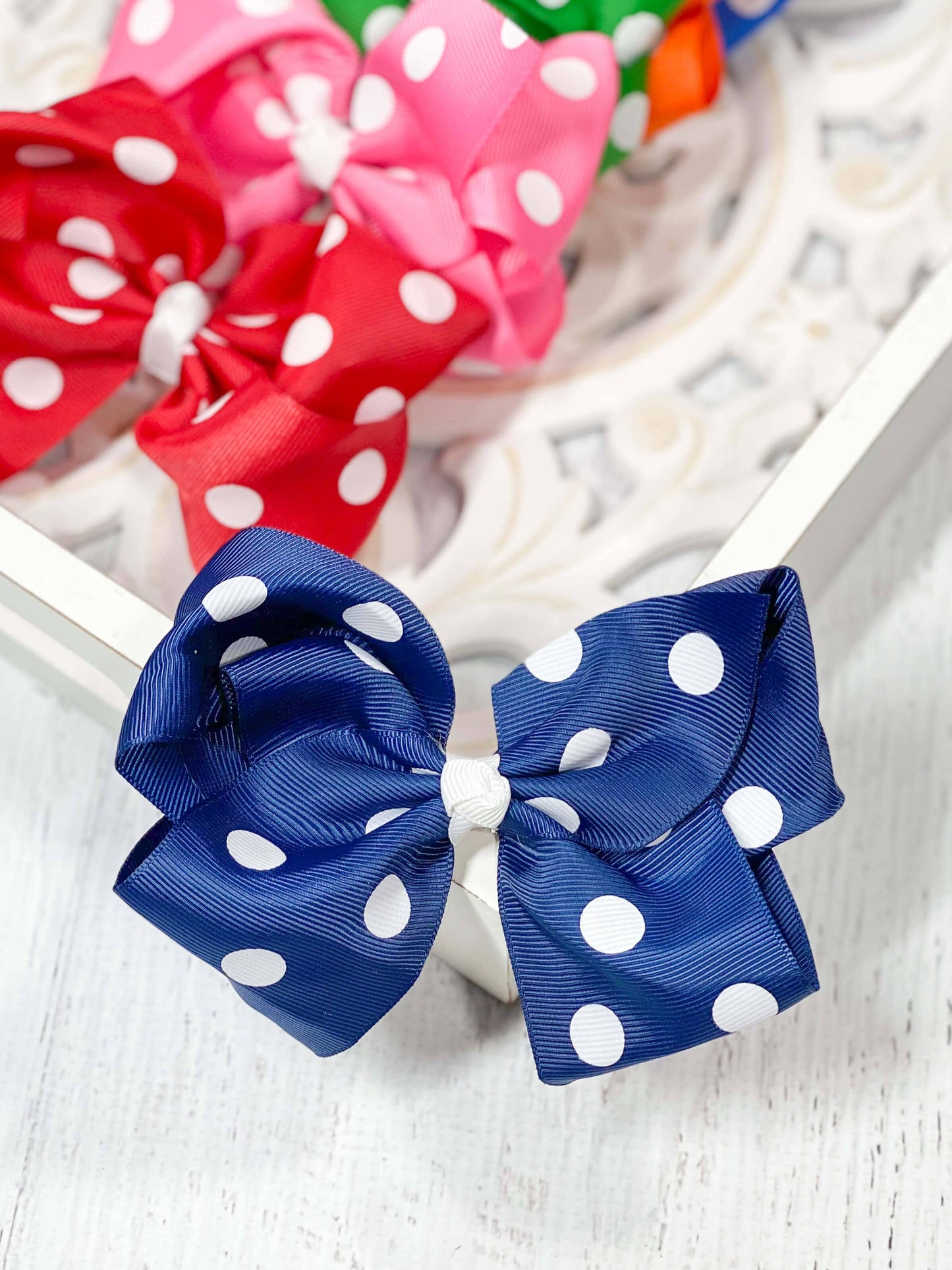 4.5" Classic Oversize Polka Dot Bow (The Hair Bow Company)