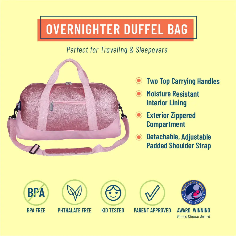 Pink Glitter Overnighter Duffel Bag