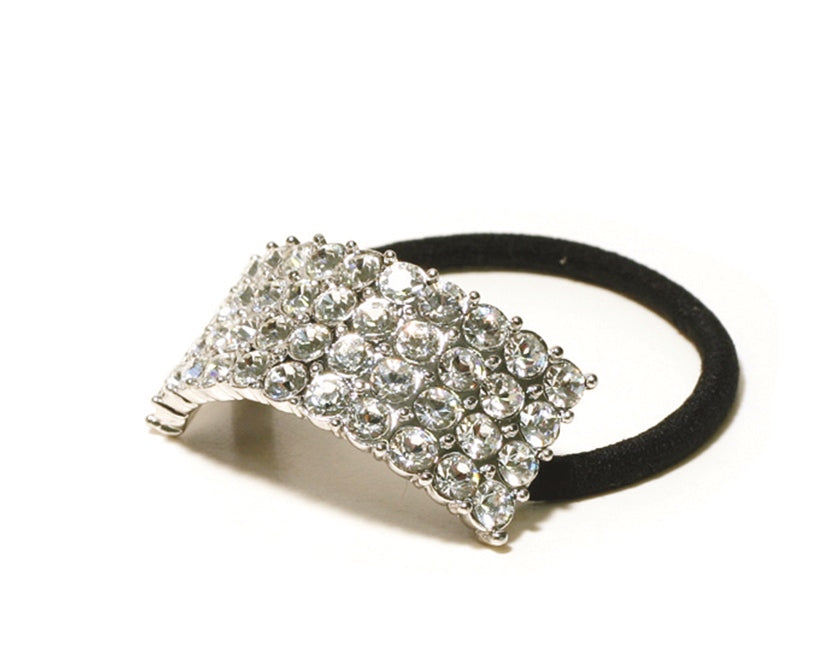 Curved Crystal Ponytail Holder (FH2 AZ0013)