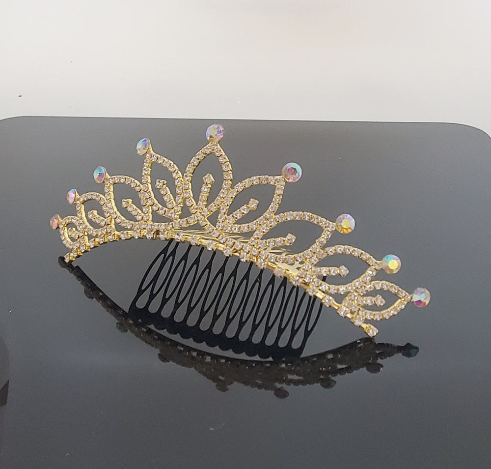 Gold Filigree Crystal Tiara (FH2 TR0522)