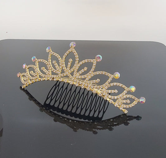 Gold Filigree Crystal Tiara (FH2 TR0522)
