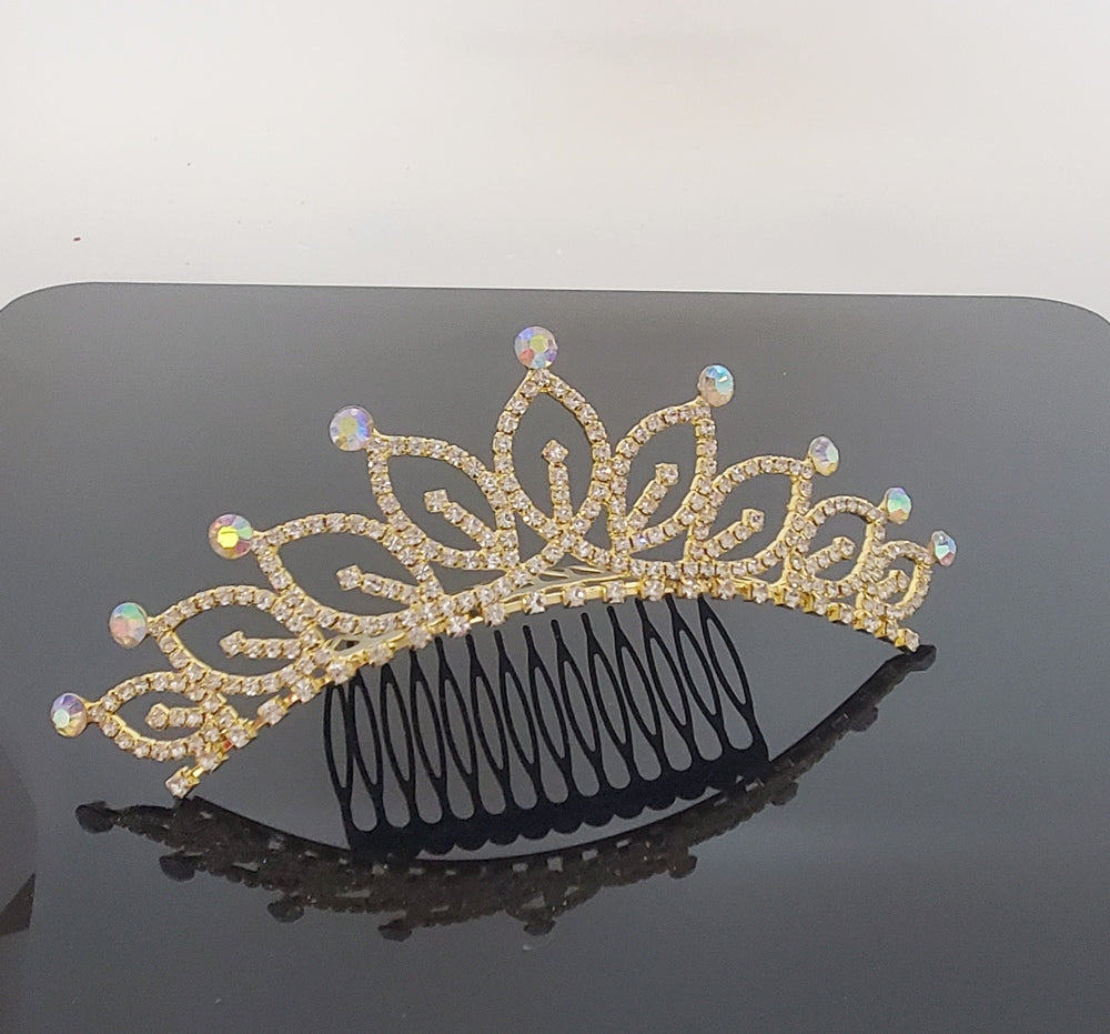 Gold Filigree Crystal Tiara (FH2 TR0522)