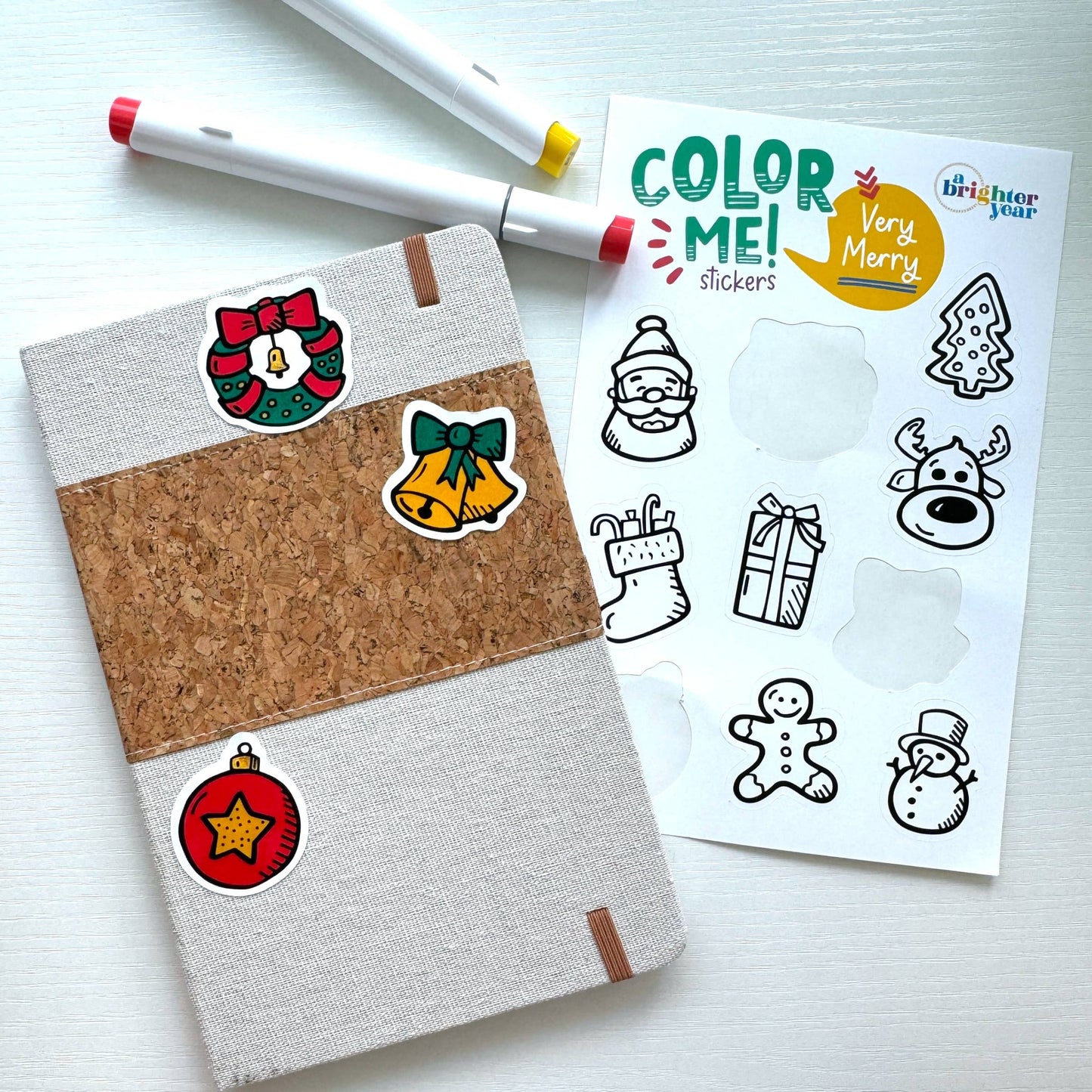 Color Your Own Very Merry Quality Sticker for Kids & Baby