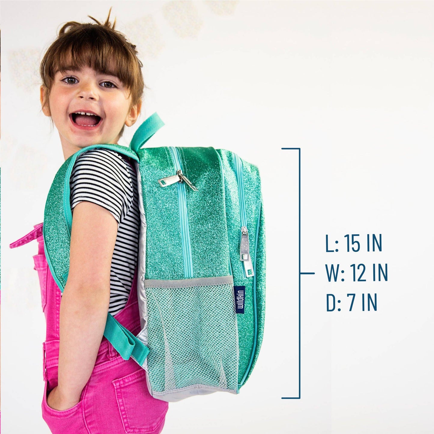 Blue Glitter Backpack - 15 Inch