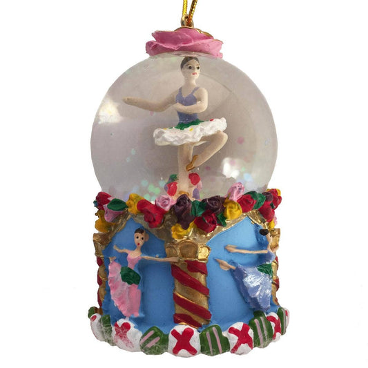 Mini Flower Ballerina Dancers Snow Globe Ornament