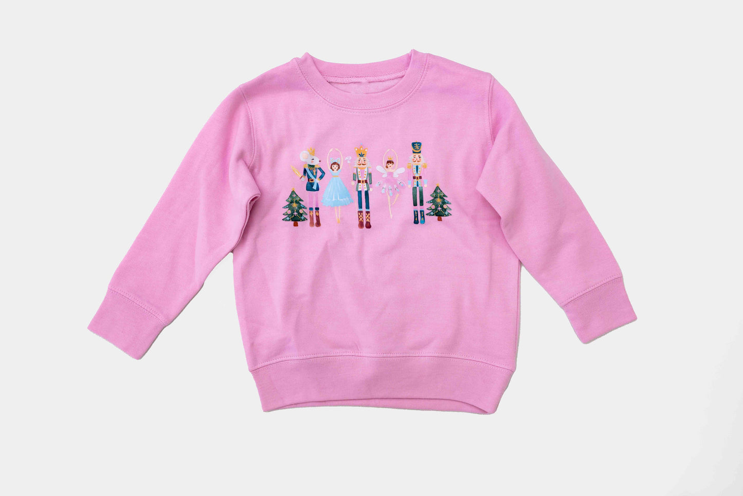 Nutcracker Whimsical Toddler & Youth Sweatshirt: Pink / 7