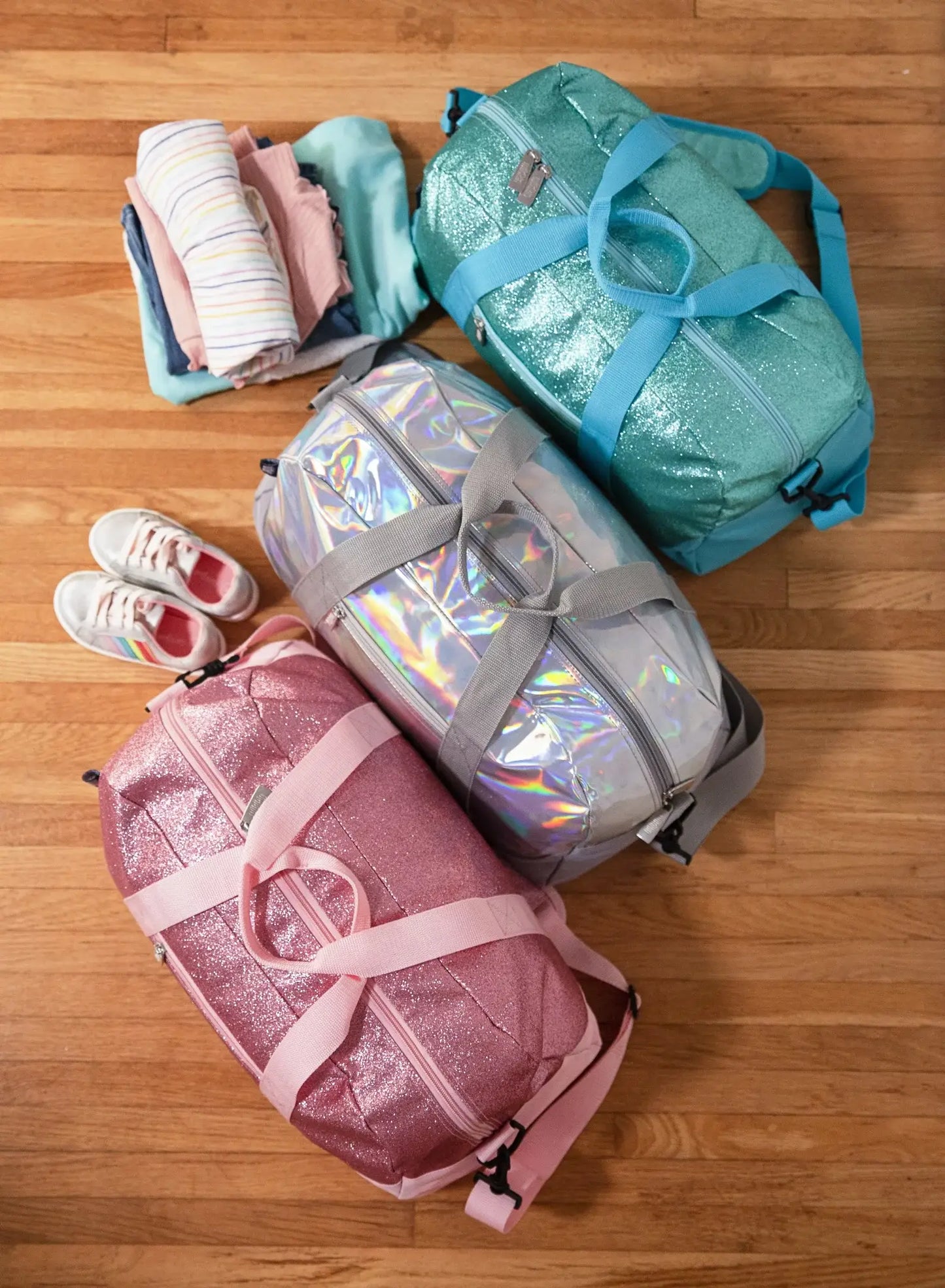 Pink Glitter Overnighter Duffel Bag