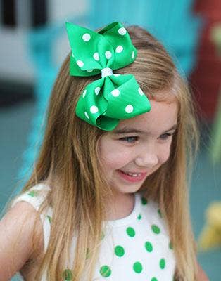 4.5" Classic Oversize Polka Dot Bow (The Hair Bow Company)