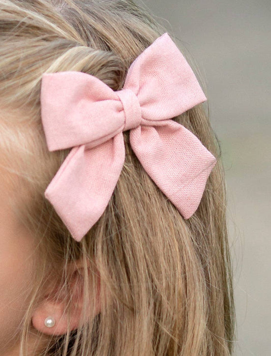 4" Linen Fabric Bows (The Hair Bow Company)