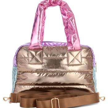 Icy Color Block Mini Puffer Bag