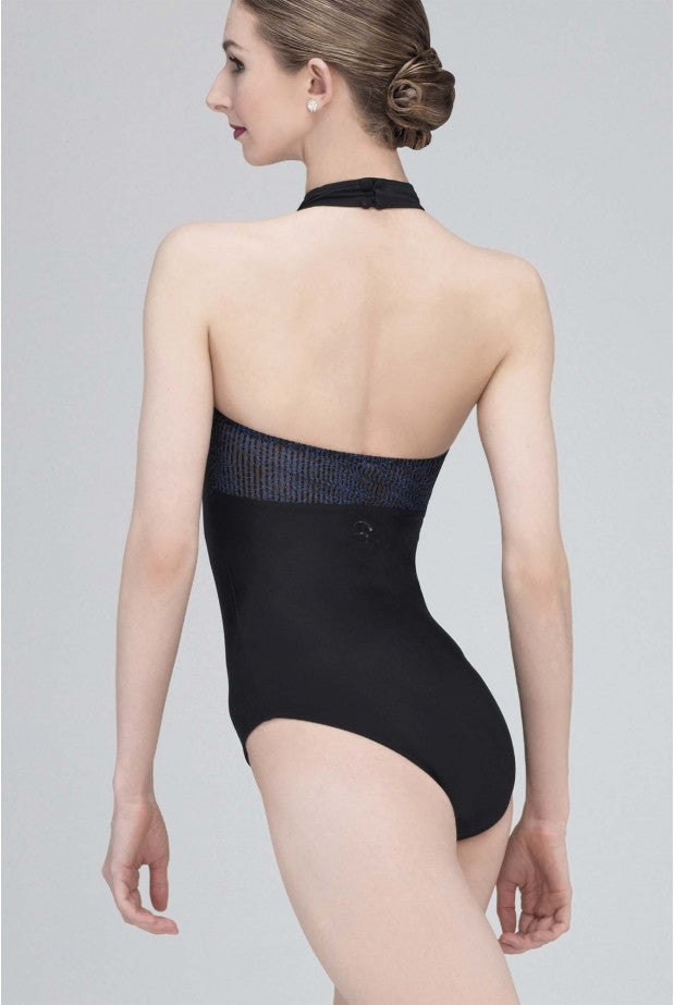 Mock neck halter leotard (Wear Moi Begonia)