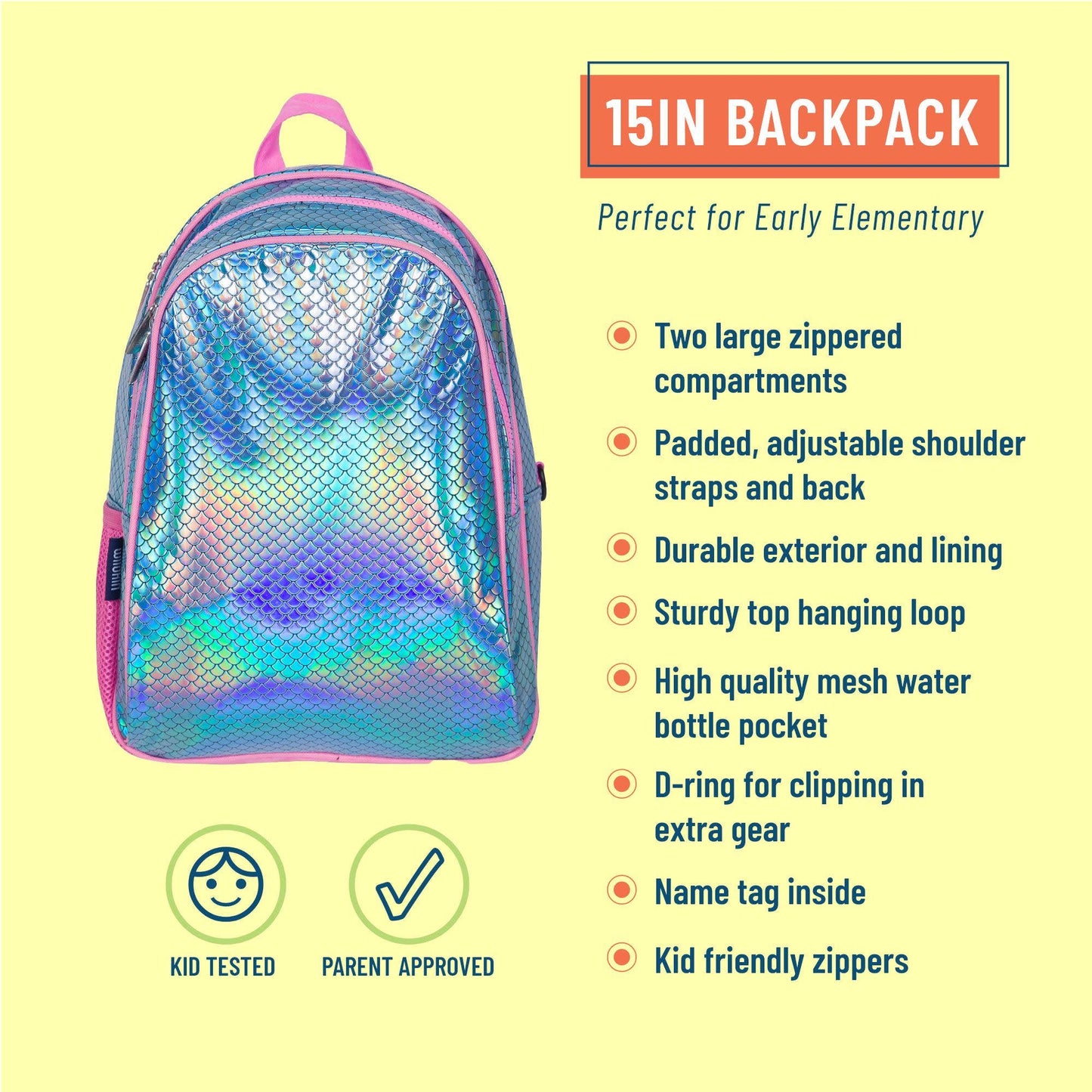 Mermaid Scales Backpack - 15 Inch