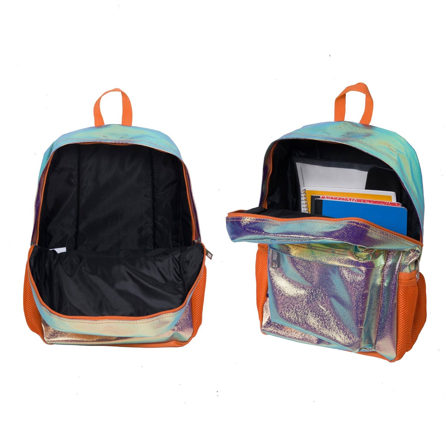 Orange Shimmer Backpack - 16 Inch