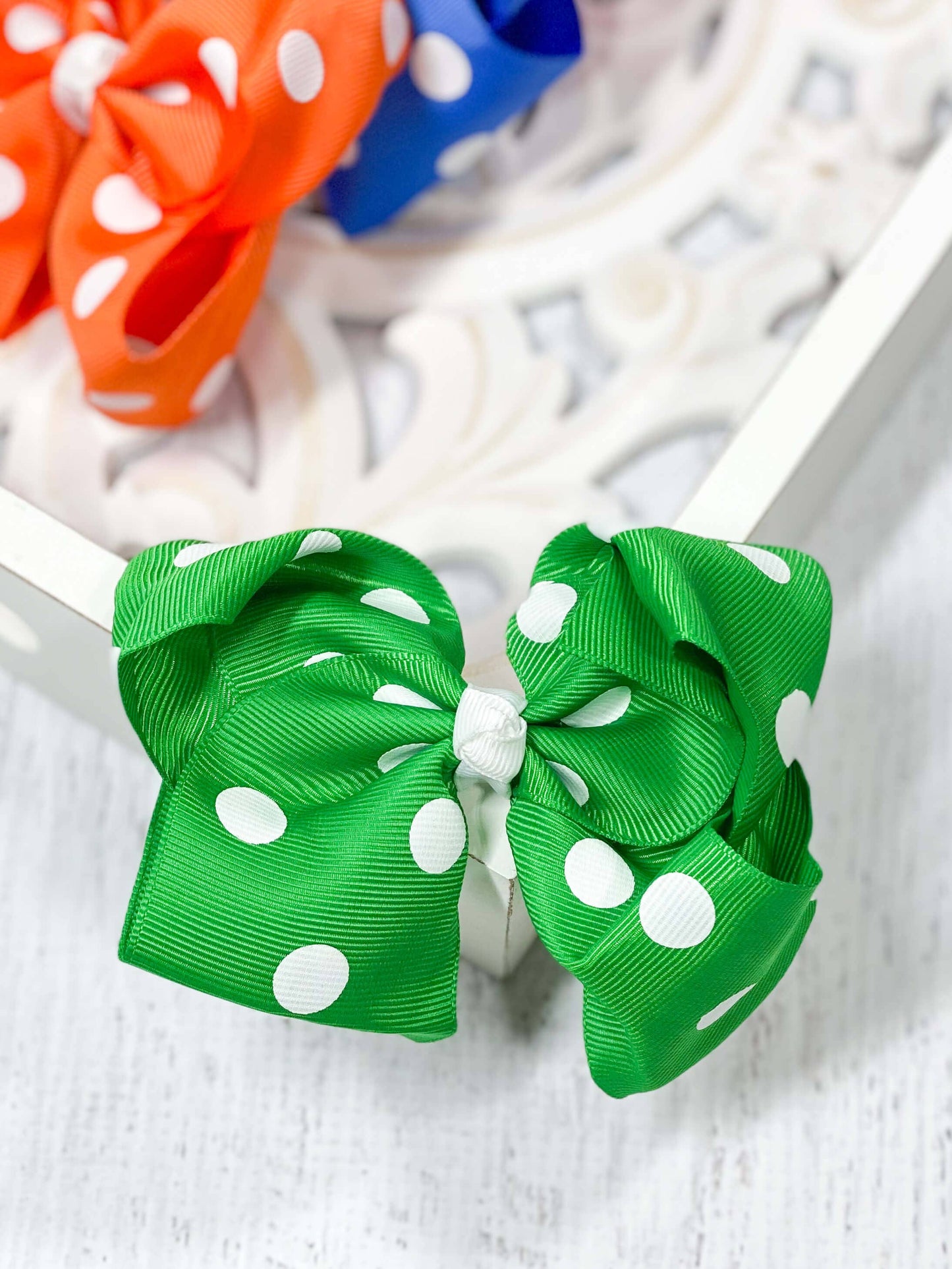 4.5" Classic Oversize Polka Dot Bow (The Hair Bow Company)